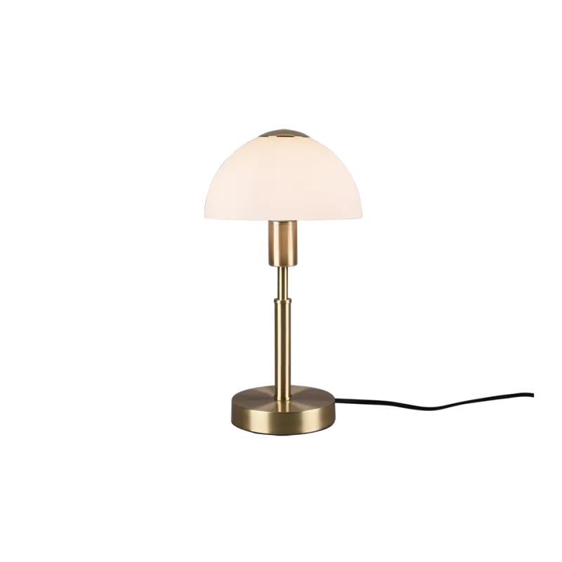 TRIO Lampe de table intérieur laiton mat et blanc DON - Pas cher
