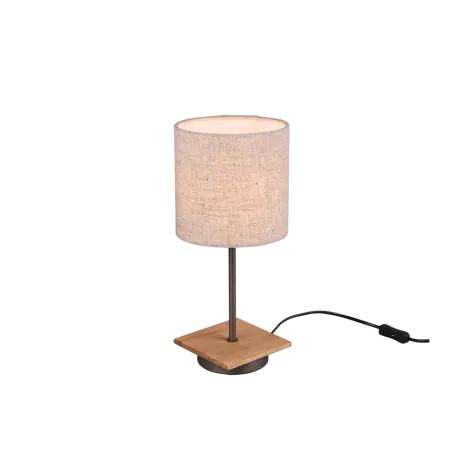 TRIO Lampe de table intérieur nickel antik et blanc ELMAU - Pas cher