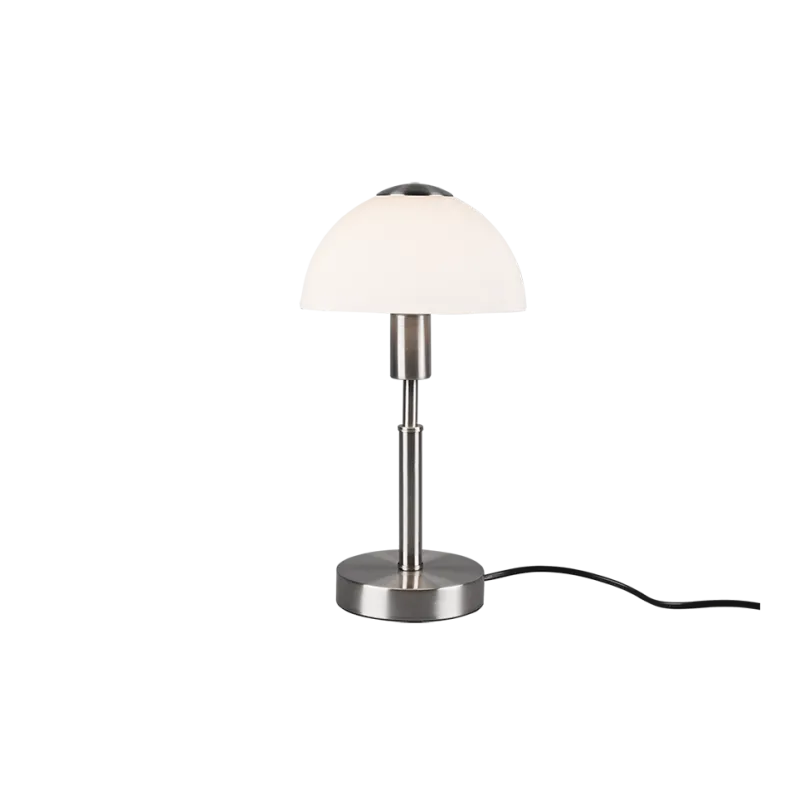TRIO Lampe de table intérieur nickel mat et blanc DON - Pas cher