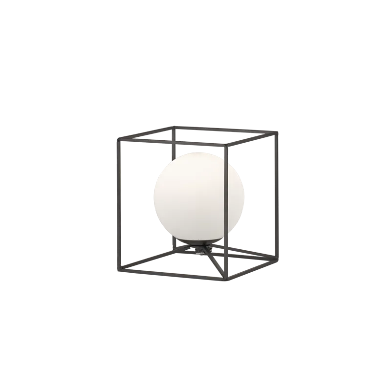 TRIO Lampe de table intérieur noir mat et blanc GABBIA - Pas cher