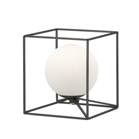 TRIO Lampe de table intérieur noir mat et blanc GABBIA - Pas cher