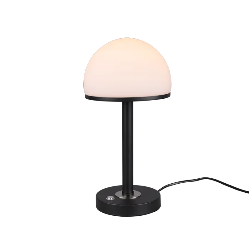 TRIO Lampe de table intérieur noir mat et blanc BERLIN - Pas cher