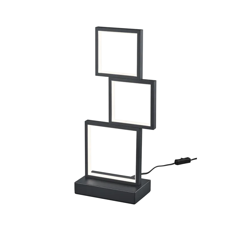 TRIO Lampe de table intérieur noir mat et blanc SORRENTO - Pas cher