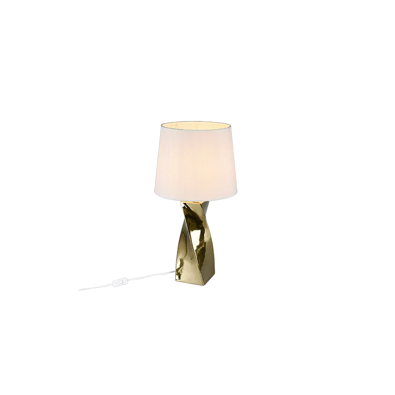 TRIO Lampe de table intérieur or et blanc ABEBA - Pas cher