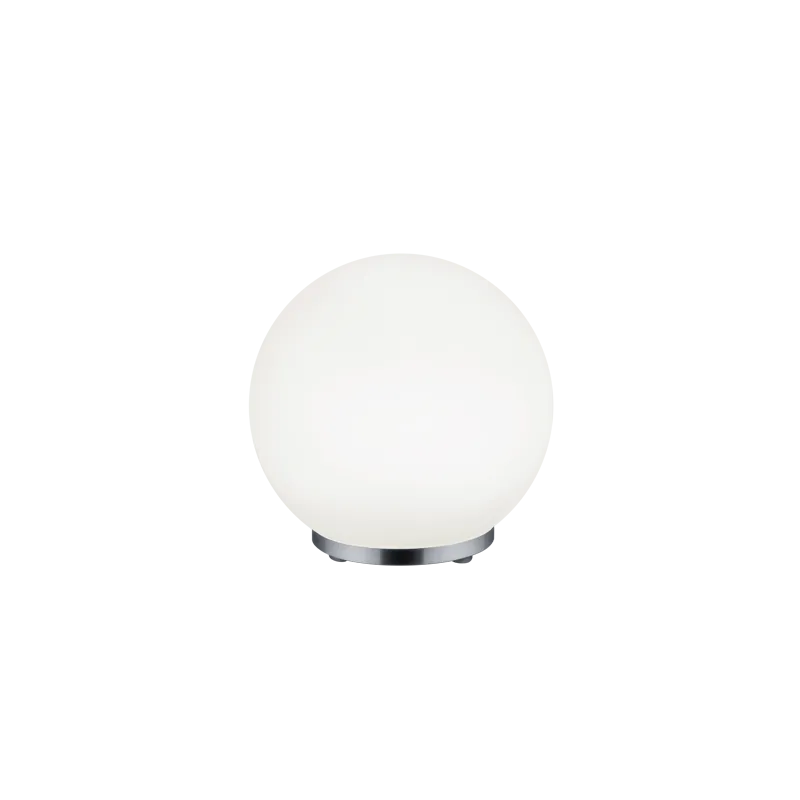 TRIO Lampe de table intérieur chrome et blanc balayé GEORGE - Pas cher