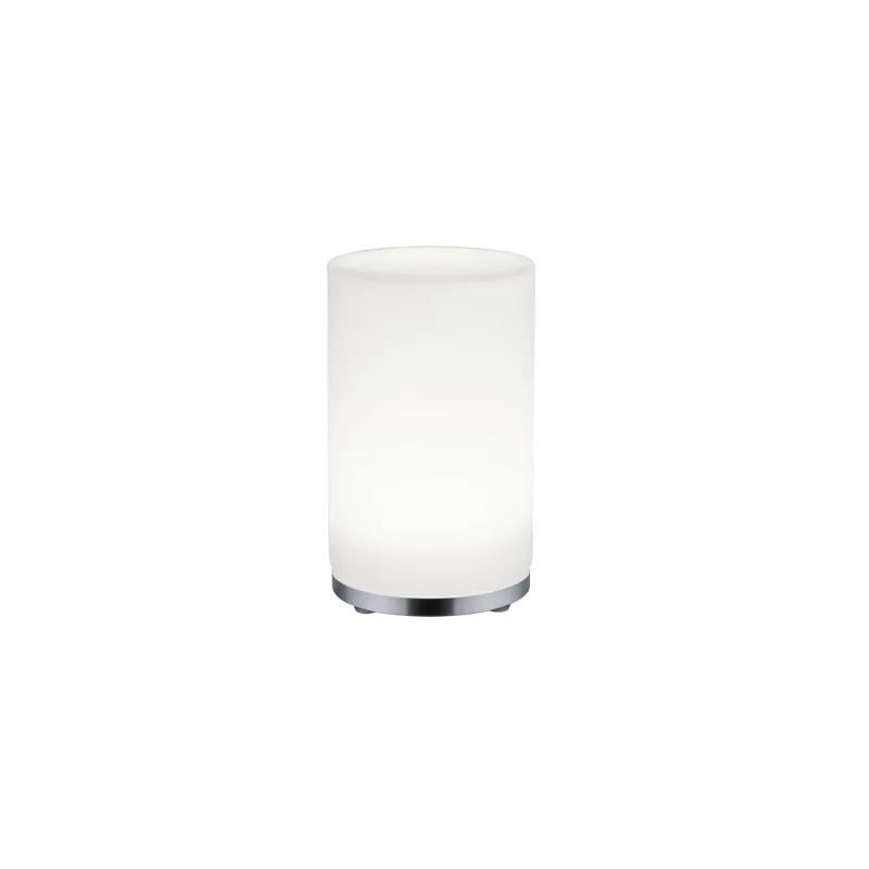 TRIO Lampe de table intérieur chrome et blanc balayé JOHN - Pas cher