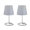 TRIO Lampe de table intérieur nickel mat et gris TWIN - Pas cher