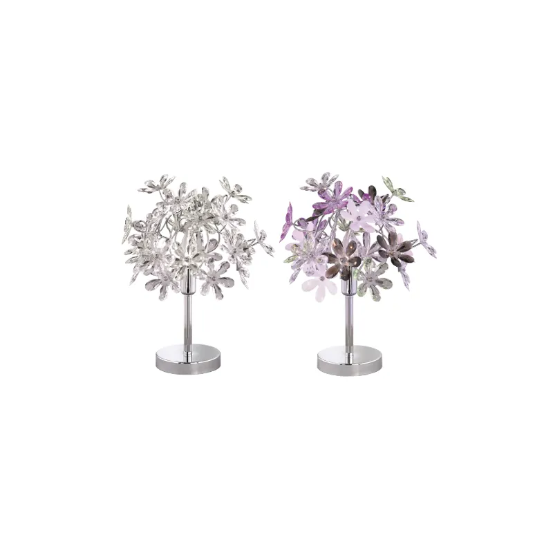 TRIO Lampe de table intérieur chrome et multicouleur FLOWER - Pas cher