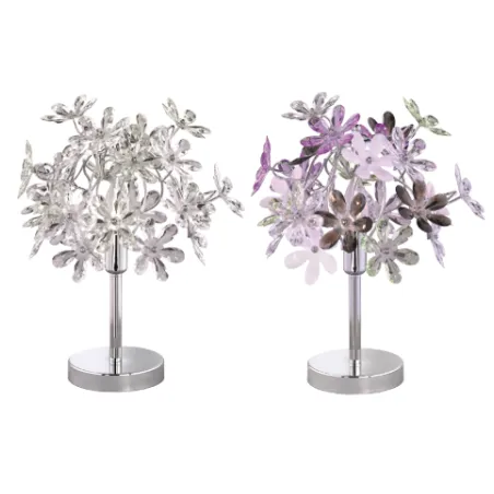 TRIO Lampe de table intérieur chrome et multicouleur FLOWER - Pas cher