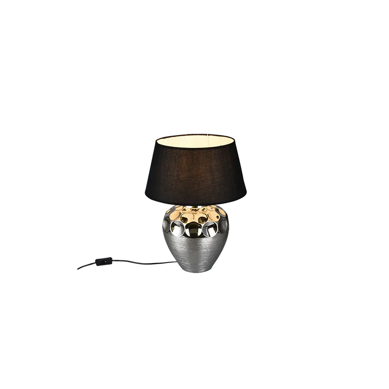 TRIO Lampe de table intérieur argent et noir LUANDA - Pas cher