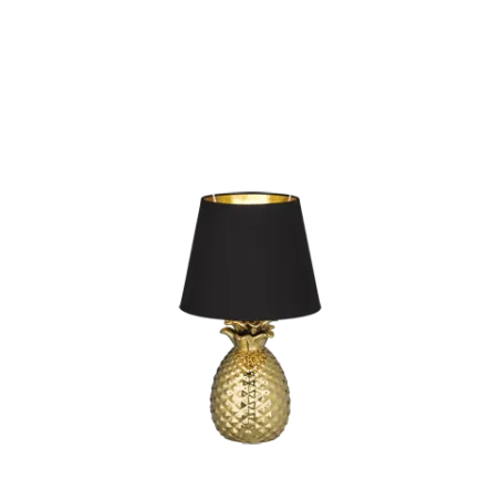 TRIO Lampe de table intérieur or et noir PINEAPPLE - Pas cher
