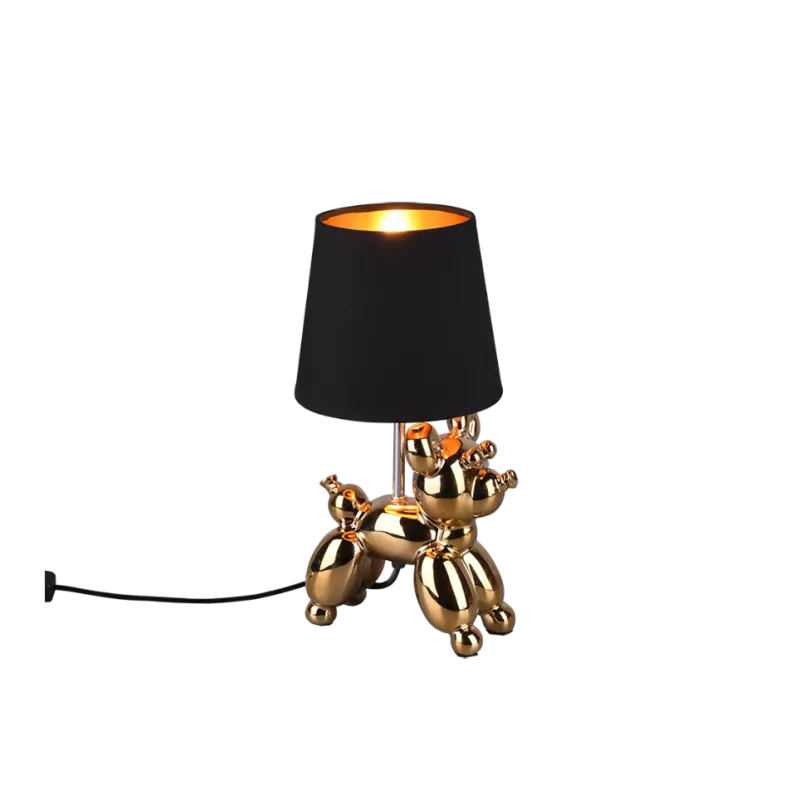 TRIO Lampe de table intérieur or et noir BELLO - Pas cher