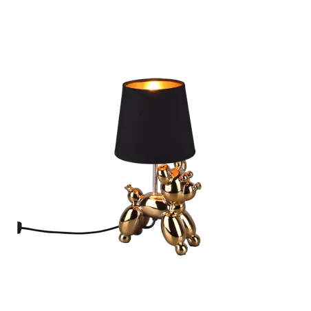 TRIO Lampe de table intérieur or et noir BELLO - Pas cher