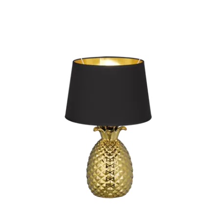 TRIO Lampe de table intérieur or et noir PINEAPPLE - Pas cher