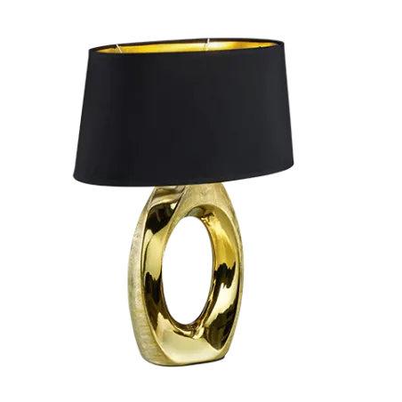 TRIO Lampe de table intérieur or et noir TABA - Pas cher