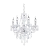 TRIO Lustre intérieur chrome et blanc LÜSTER - Pas cher