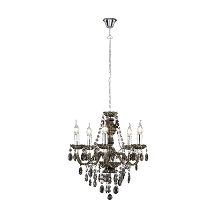 TRIO Lustre intérieur chrome et noir LÜSTER - Pas cher