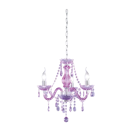 TRIO Lustre intérieur chrome et violet LÜSTER - Pas cher