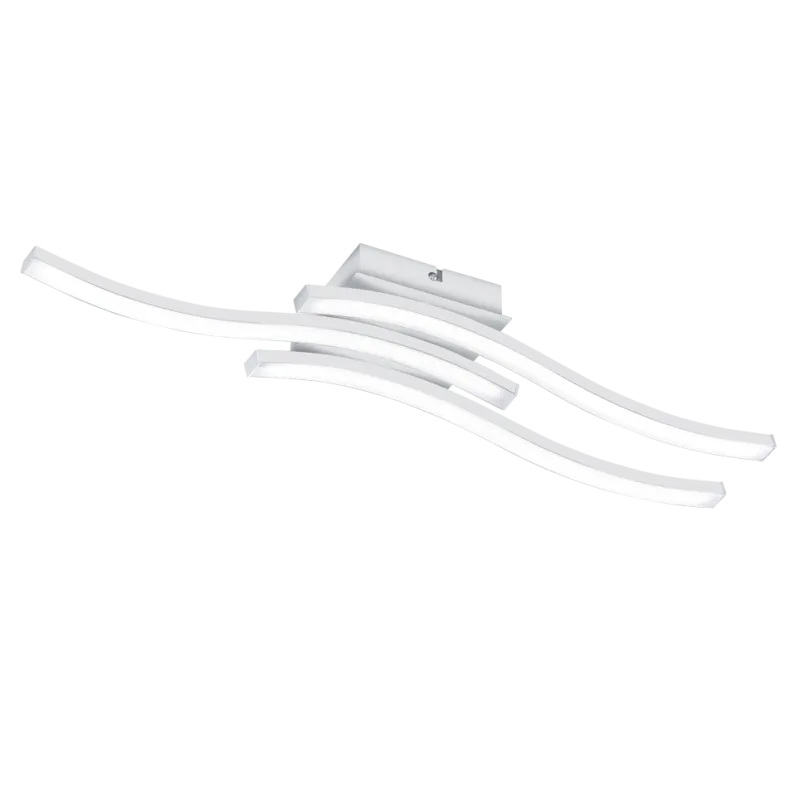 TRIO Plafonnier intérieur blanc mat et blanc ROUTE - Pas cher