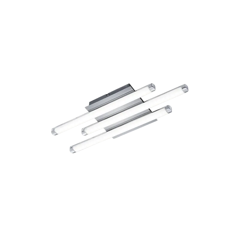 TRIO Plafonnier intérieur chrome et blanc STREET - Pas cher