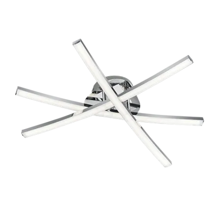 TRIO Plafonnier intérieur chrome et blanc CAPELLA - Pas cher