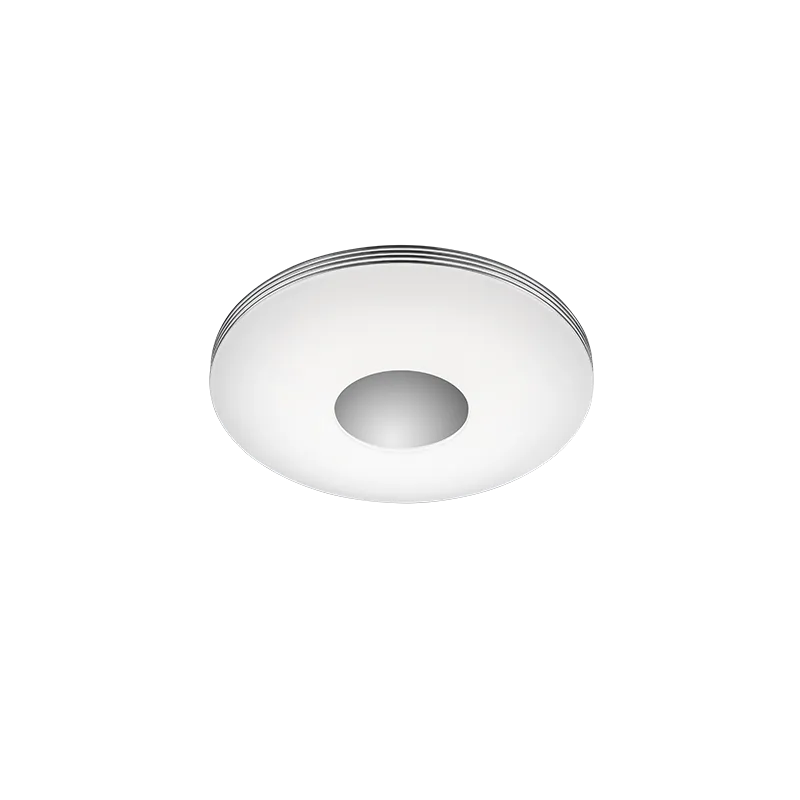 TRIO Plafonnier intérieur chrome et blanc CASTOR - Pas cher