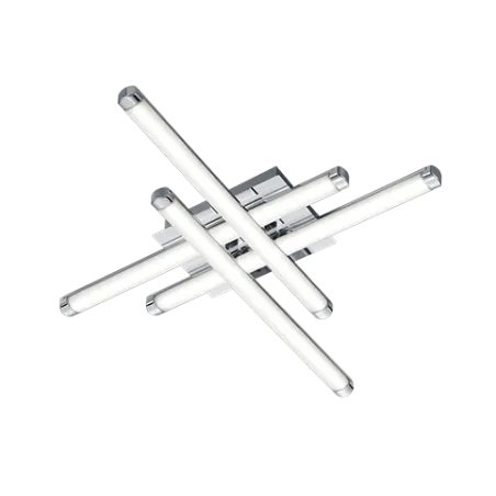 TRIO Plafonnier intérieur chrome et blanc STREET - Pas cher