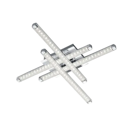 TRIO Plafonnier intérieur chrome et blanc STREET - Pas cher