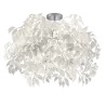TRIO Plafonnier intérieur chrome et blanc LEAVY - Pas cher