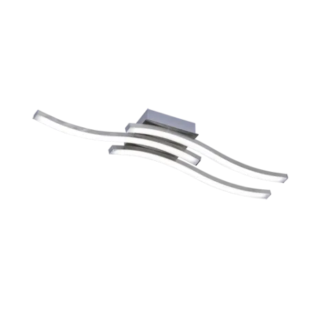 TRIO Plafonnier intérieur nickel mat et blanc ROUTE - Pas cher