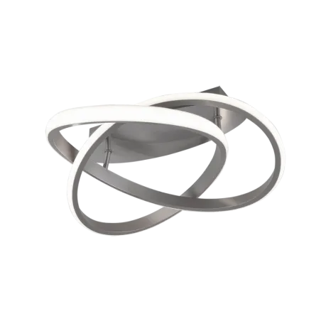 TRIO Plafonnier intérieur nickel mat et blanc COURSE - Pas cher
