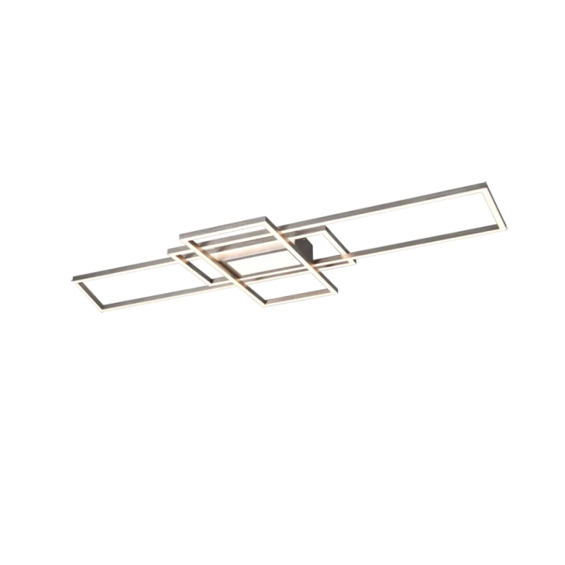 TRIO Plafonnier intérieur nickel mat et blanc IRVINE - Pas cher