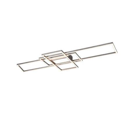 TRIO Plafonnier intérieur nickel mat et blanc IRVINE - Pas cher