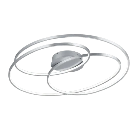 TRIO Plafonnier intérieur nickel mat et blanc GALE - Pas cher