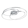TRIO Plafonnier intérieur nickel mat et blanc GALE - Pas cher
