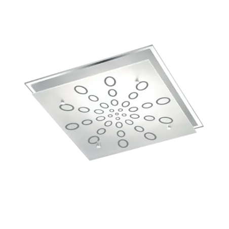 TRIO Plafonnier intérieur chrome et gemustert DUKAT - Pas cher