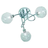TRIO Plafonnier intérieur chrome et transparent claire WIRE - Pas cher
