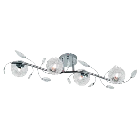 TRIO Plafonnier intérieur chrome et transparent claire WIRE - Pas cher