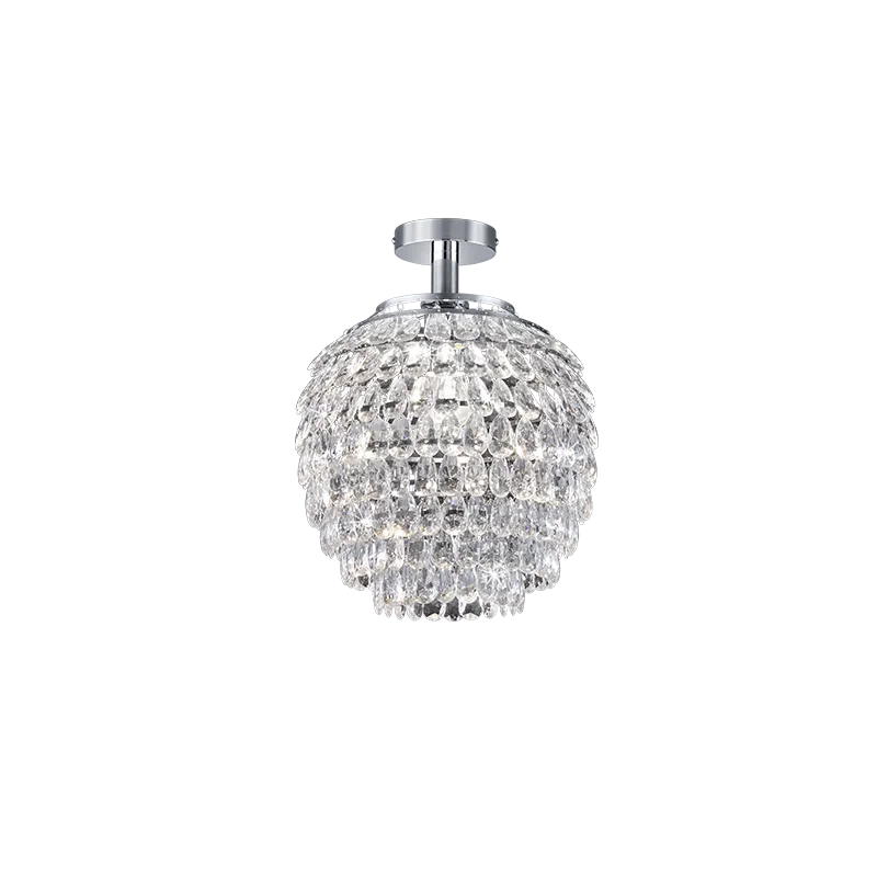 TRIO Plafonnier intérieur chrome et transparent claire PETTY - Pas ...