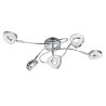 TRIO Plafonnier intérieur chrome et transparent claire TOURS - Pas ...