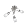 TRIO Plafonnier intérieur nickel mat et transparent claire COLMAR -...