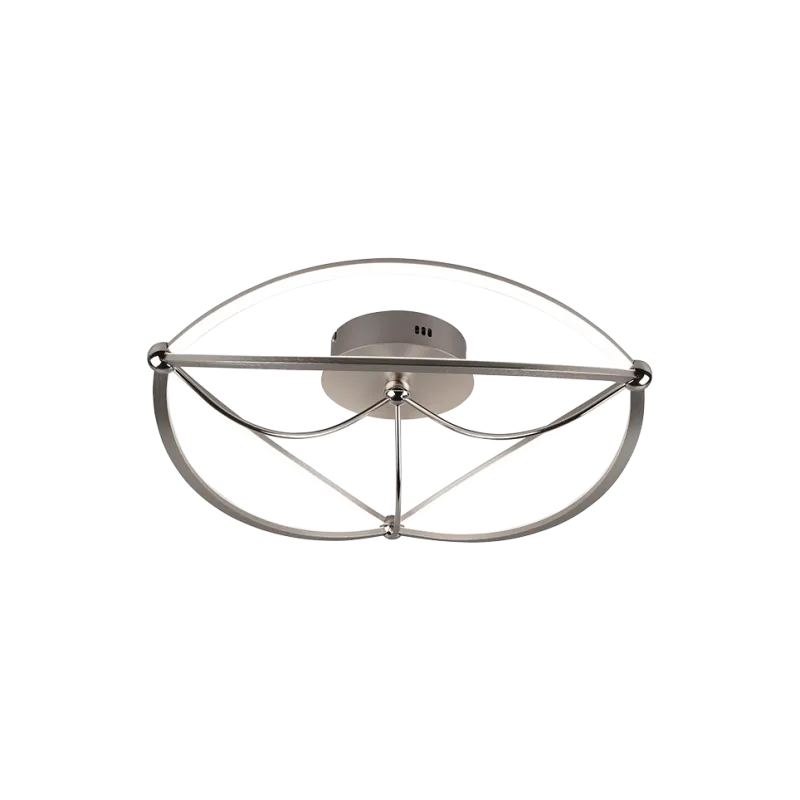 TRIO Plafonnier intérieur nickel mat CHARIVARI - Pas cher