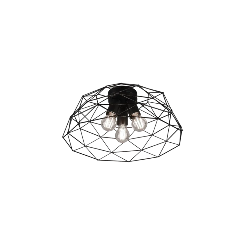 TRIO Plafonnier intérieur noir mat HAVAL - Pas cher