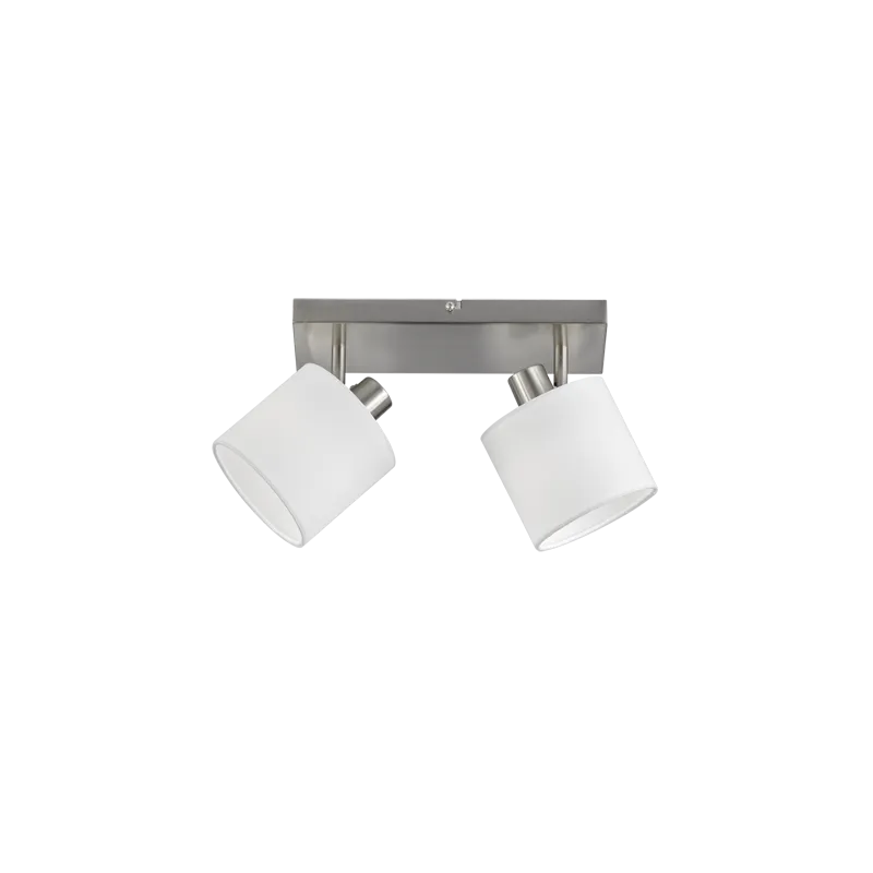 TRIO Spot intérieur nickel mat et blanc TOMMY - Pas cher