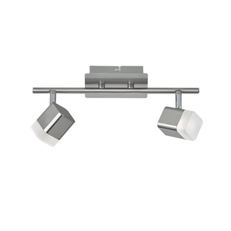 TRIO Spot intérieur nickel mat et blanc ROUBAIX - Pas cher
