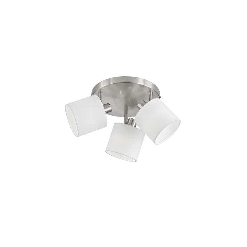 TRIO Spot intérieur nickel mat et blanc TOMMY - Pas cher