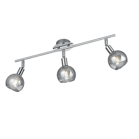 TRIO Spot intérieur chrome et fumé BREST - Pas cher