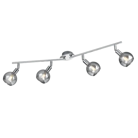 TRIO Spot intérieur chrome et fumé BREST - Pas cher
