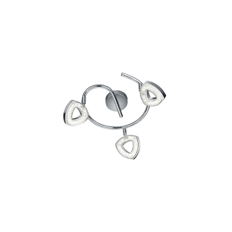TRIO Spot intérieur chrome et transparent claire TOURS - Pas cher