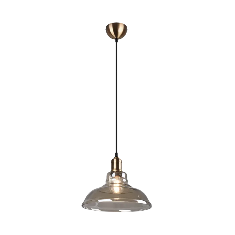 TRIO Suspension intérieur laiton fumé et ambre ALDO - Pas cher